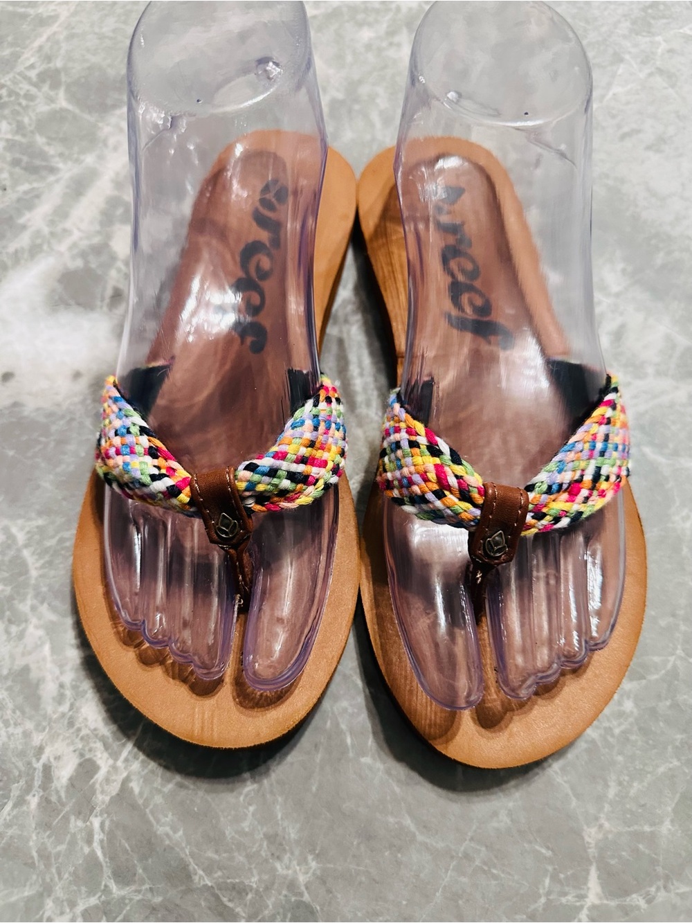 Reef Mallory size 6 Braided flip flop thong sandal